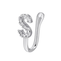 Copper Inlaid Zircon Letter U-shaped Nose Clip Ring Piercing Jewelry