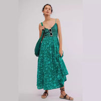 New Summer V-Neck Strap Print Dress For Women