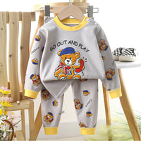 Children's Suit Pure Cotton Long Johns Top & Bottom Baby Clothes Warm