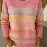 Womens Long-sleeve Crew-neck Pullover Top
