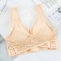 European And American Gathered No Steel Ring Bra Set