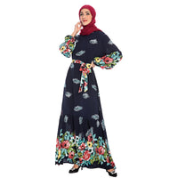 European And American Large Swing Loose Print Dress