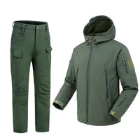 Soft Shell Shark Skin Windproof Waterproof Fleece-lined Camouflage Jacket For Men