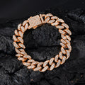 Spring Buckle Cuba Bracelet Alloy Full Diamond