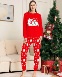 Red Snowman Parent-child Christmas Suit New