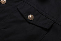 Autumn And Winter New Men's Jacket Hooded Fleece-lined Mid-length Overalls