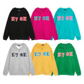 Alphanumeric Printing Plus Velvet Cardigan Sweater