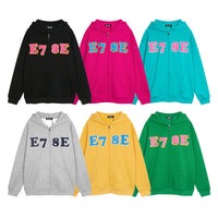 Alphanumeric Printing Plus Velvet Cardigan Sweater