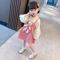 Bear Dress Spring New Children Korean Fashion
