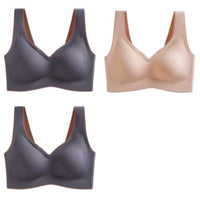 No Steel Ring Breasted Thin Section Gathered Side Breasts Sports Sleep Vest Bra Women
