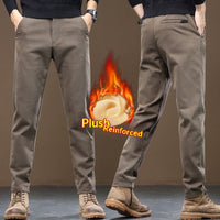Chaolunbu Mens Light Mature Casual Pants Straight