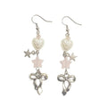 Cute Vintage Bow Pearl Earrings Eardrops