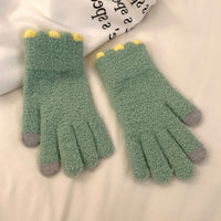 Winter Fingerless Knitted Gloves Touchscreen Warm Windproof