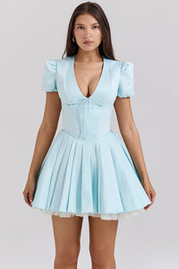French-style Sweet Floral Puff-Sleeve Dress For Women