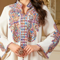 Elegant Beaded Embroidery Dress For Muslim Women In A Long Robe Style