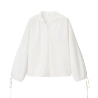 Women's Fashion Simple Bamboo Linen Shirt