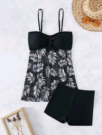 Swimsuit Split Boxers High Waist Mesh Women