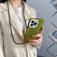 Solid Color Lanyard Crossbody Soft Shell