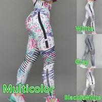 Slim-fit Printed Trousers Yoga Pants