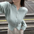 Sweater Coat Women's Slim-fit Long-sleeved Knitted Cardigan