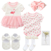 Baby Girl Full Moon Gift Box Baby Cotton Romper Suit Princess Dress Clothes