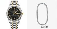 Men's Waterproof Double Calendar Luminous Quartz Watch