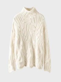 Half Turtleneck Hollow Sweater