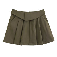 European And American Style College Style High Waist Pleated Skirt