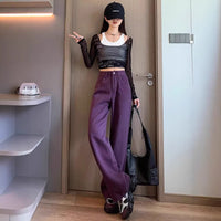 Thin High-waisted Pear-shaped Jeans In Purple