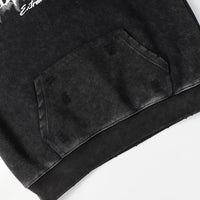 American Retro Heavy Washed Hoodie Design Sense Printed Hoodie