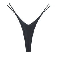 High Slit T-back Cotton Double Layer Bikini Shape Underwear Thin Belt