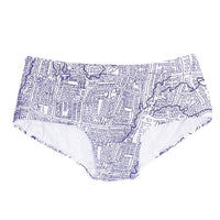 Men's Fashion Map Geometric Print Boxer Swim Shorts