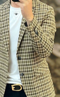 Versatile Plaid Suit For Men
