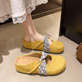 Casual Flat Slip-on Closed-toe Mule Sandals