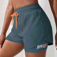 Anti-exposure Yoga Pants Casual Quick-drying Running Breathable Fake Two-piece Fitness Pants