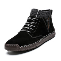 Men's Martin boots winter plus cotton mid-tube snow boots