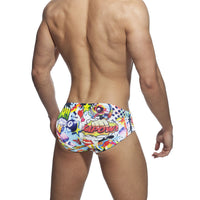Cartoon Doodle Fashion Men's Swimming Briefs