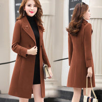 Thick Woolen Coat Women Middle-Aged and Elderly Plus Cotton