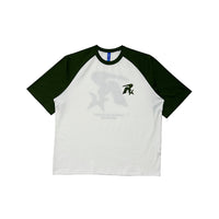 Men's Cotton Short-sleeved R-star Printed Contrast Color Raglan Sleeve T-shirt