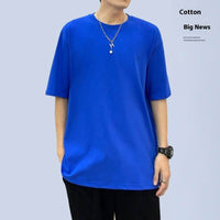 Autumn Men's Short-sleeved T-shirt Cotton Round Neck