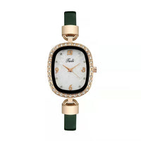 Fashion Belt Marbling Rhinestone Women's Quartz Watch Bracelet Set