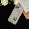 White Rose Mirror Mobile Phone Case Women's
