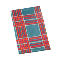 printed double-sided satin large plaid scarf