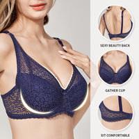 European And American Women's Plus Size Lace Bra