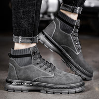 Men's Trendy Boots Korean Casual Shoes Men's Tooling Boots