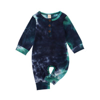 Tie-dyed romper long romper