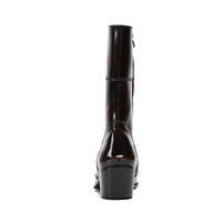 New British style Korean fashion high top boot leather