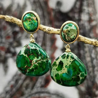Natural Stone Emperor Stone Drop-shaped Earrings