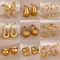 Niche High-end 3D Butterfly Stud Earrings Niche Ear Accessories