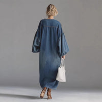 Stand-up Collar Mid-length Denim Skirt For Women Spring Season